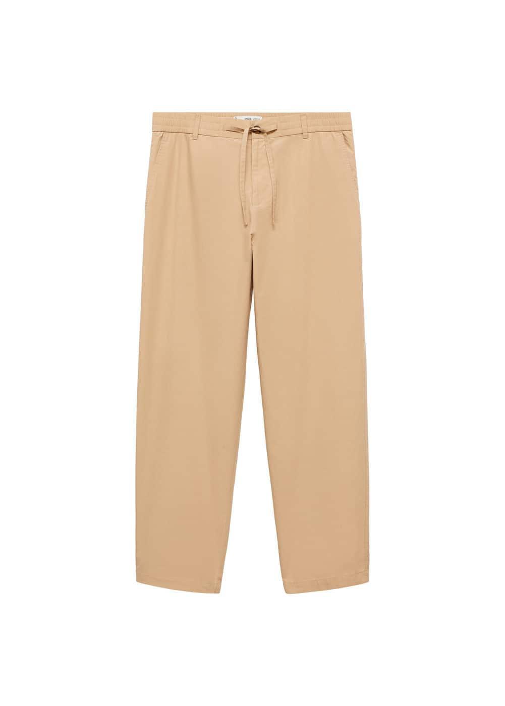 Mango Mens Drawstring Cotton Trousers Product Image