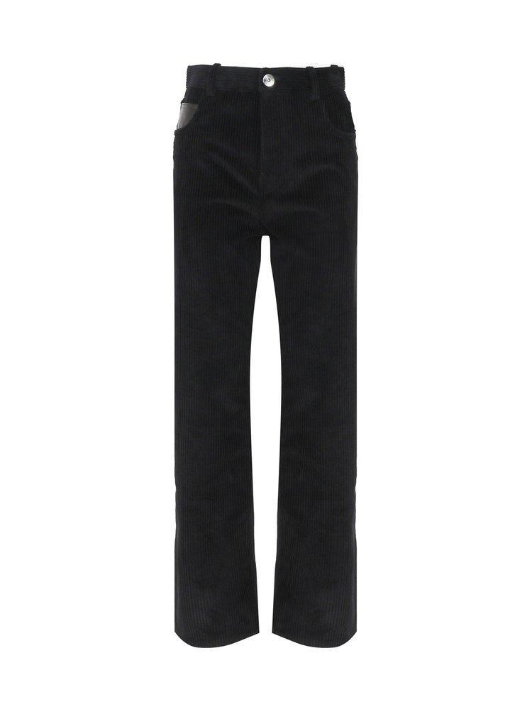 Corduroy Straight Leg Trousers In Blue Product Image