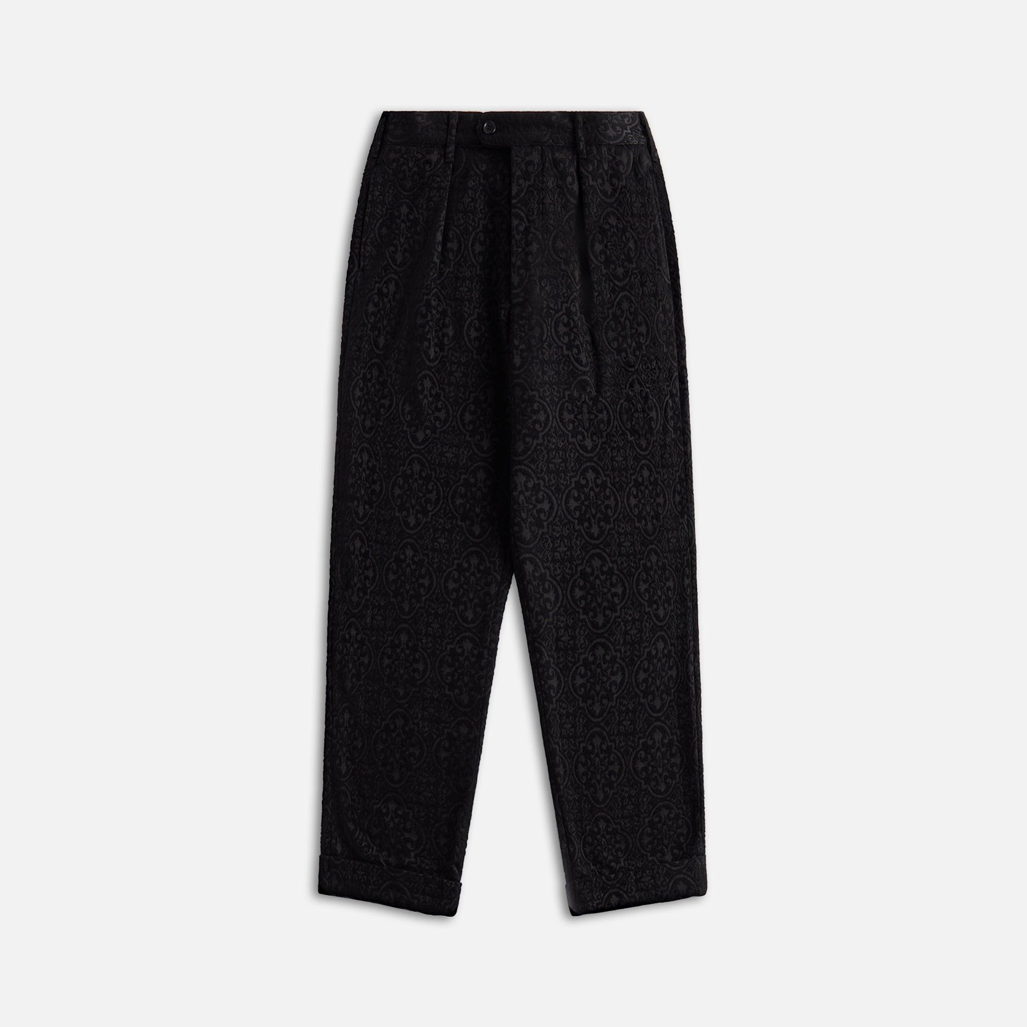 Engineered Garments Carlyle Pant Crest Flocked Jacquard - Black Male Product Image