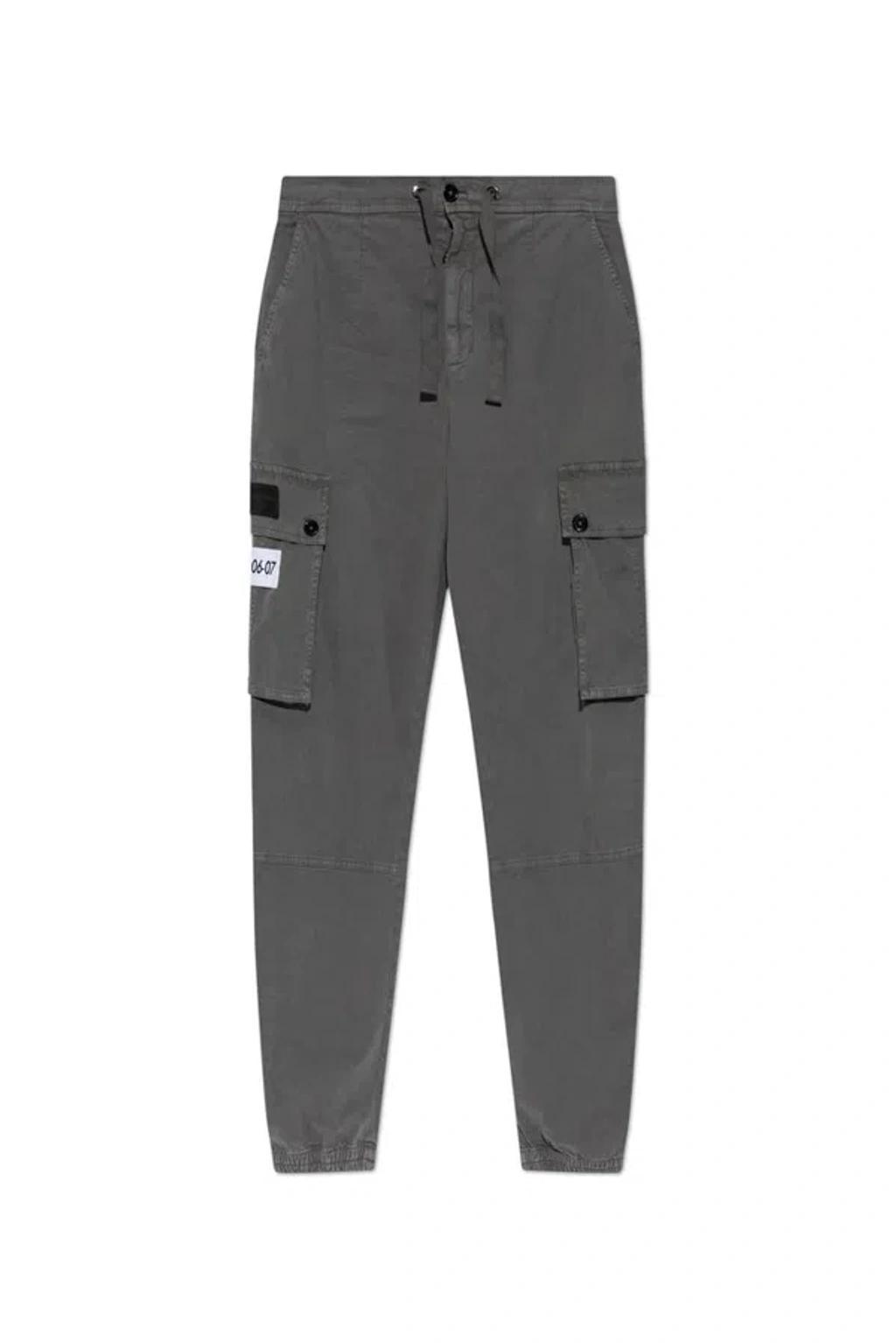 Cargo Pants With High Waist And Multiple Pockets In Black Product Image