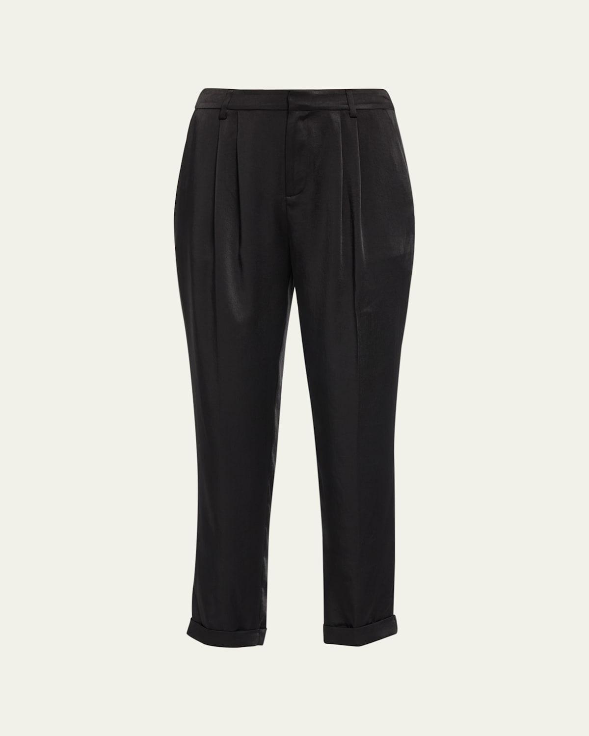 Ramy Brook Madelyn Cuffed Crop Satin Pants Product Image