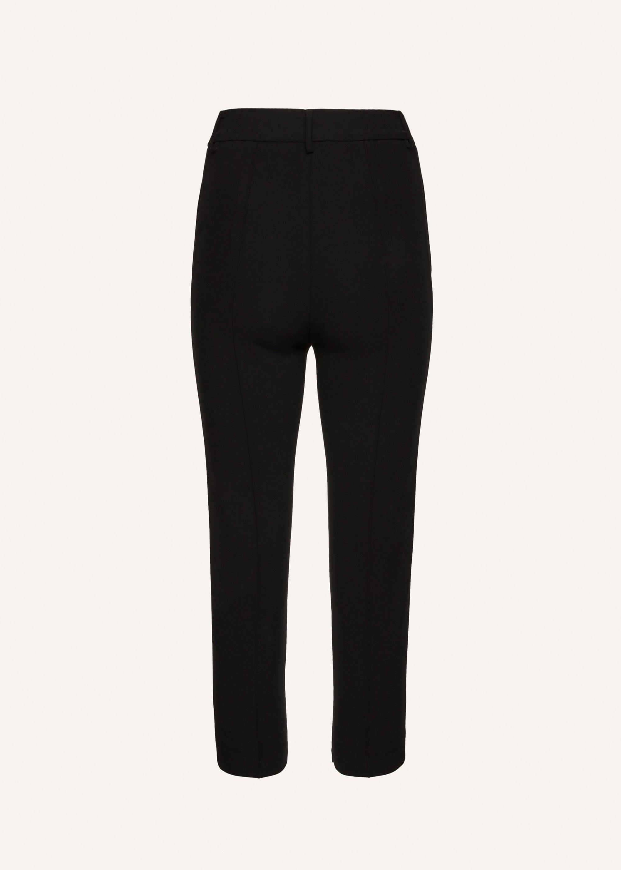 Cropped wool trousers in black Product Image