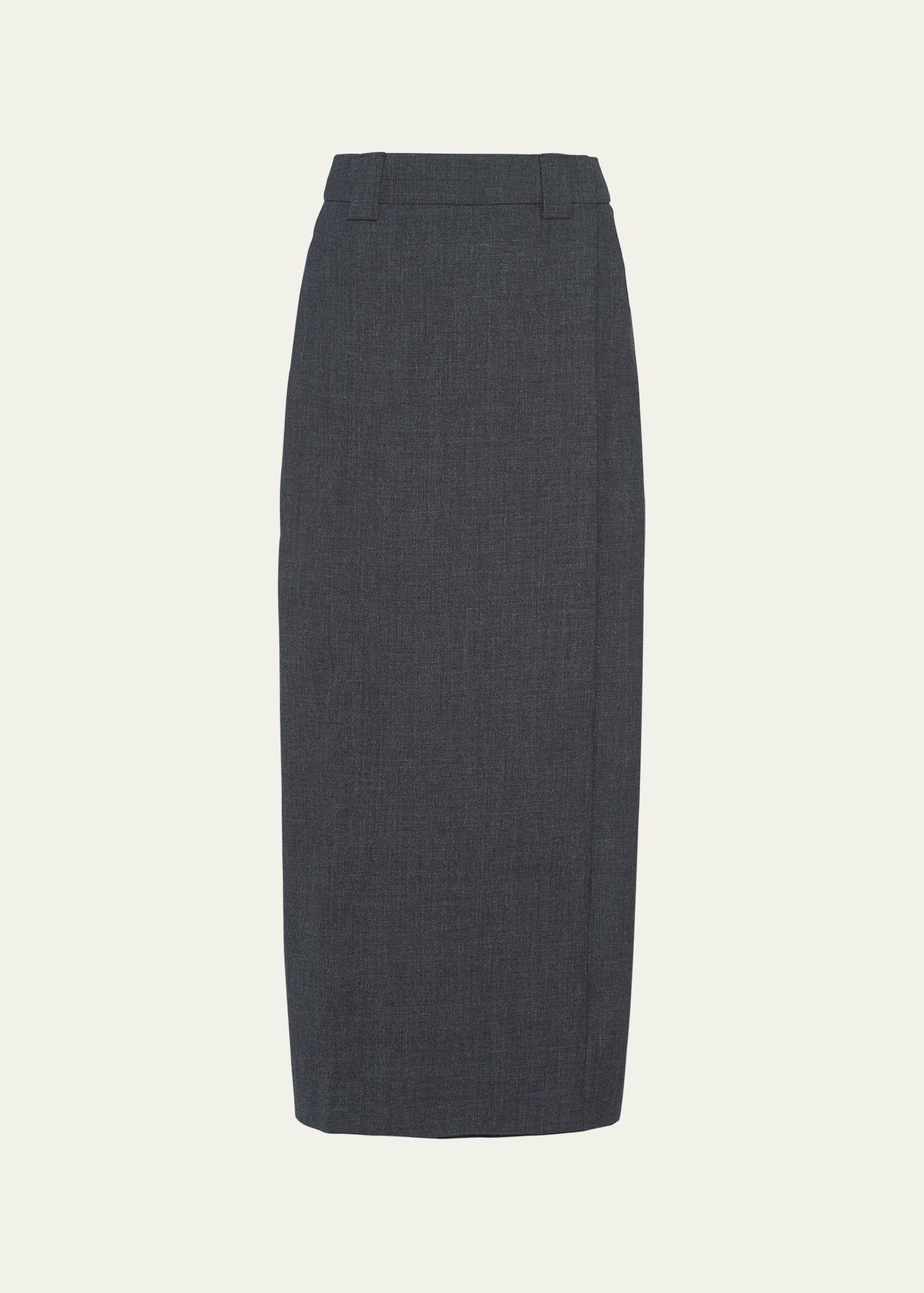 Womens Wool Midi Skirt Product Image