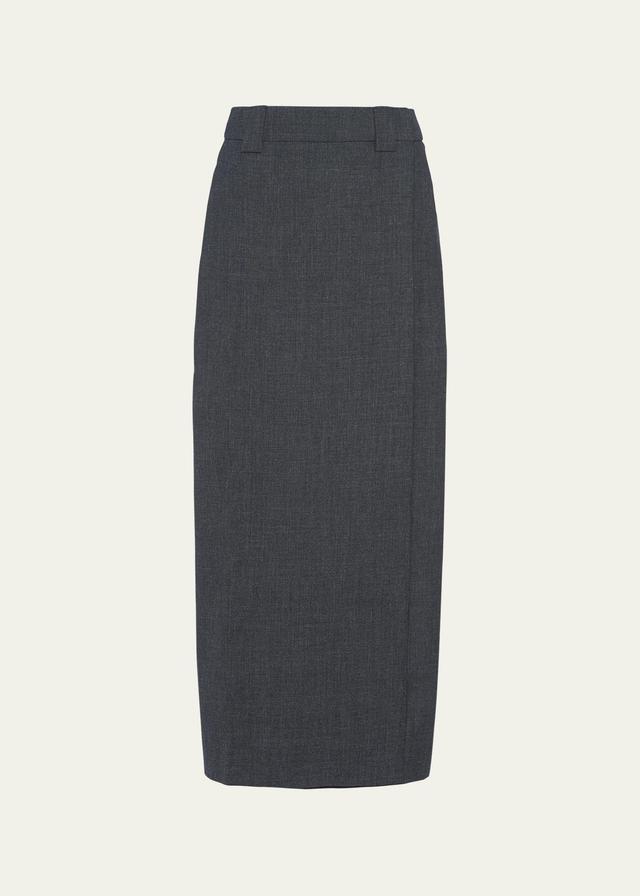 Womens Wool Midi Skirt Product Image