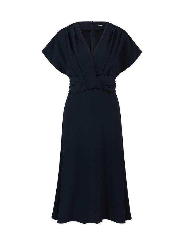 Womens Drape-Front Dress in Satin Product Image