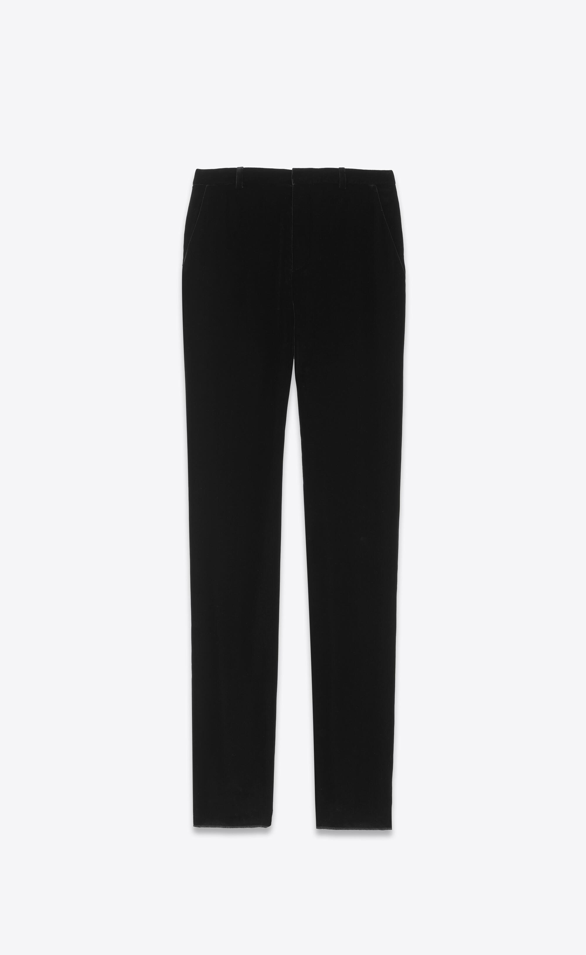 high-waisted pants in velvet Product Image