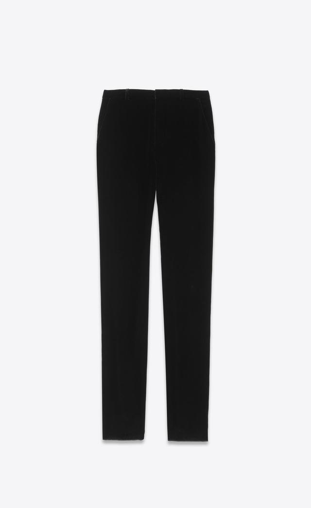 high-waisted pants in velvet Product Image