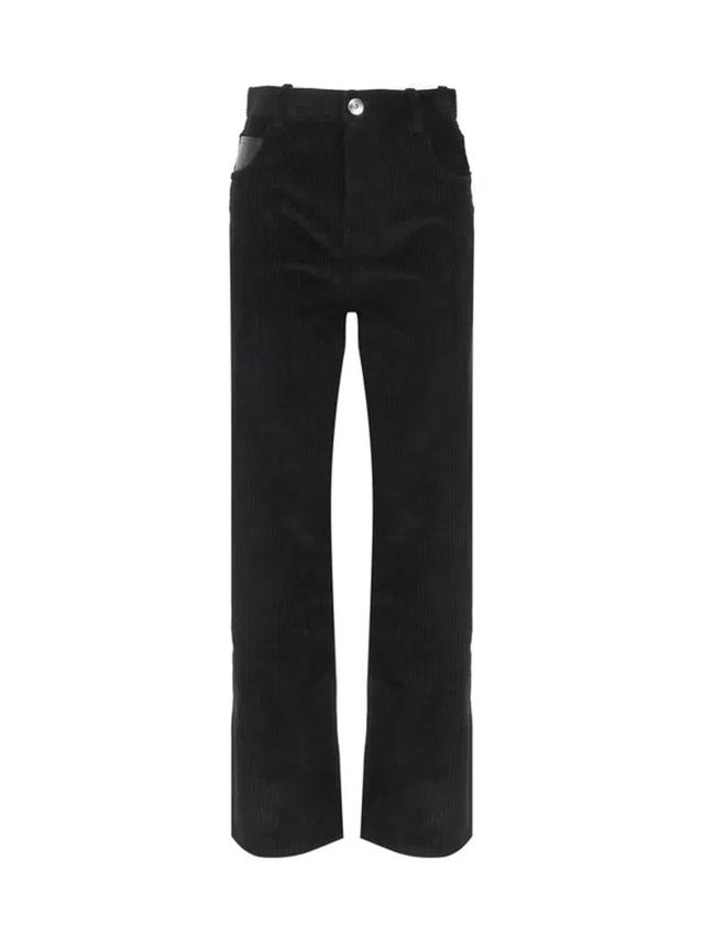 Corduroy Straight Leg Trousers In Blue Product Image