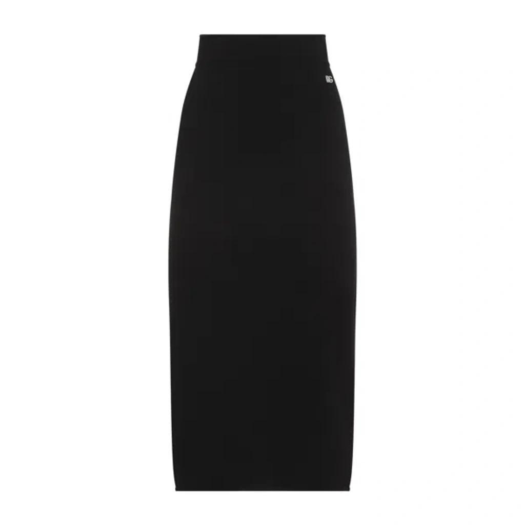 DOLCE & GABBANA Viscose Midi Skirt In Black product image