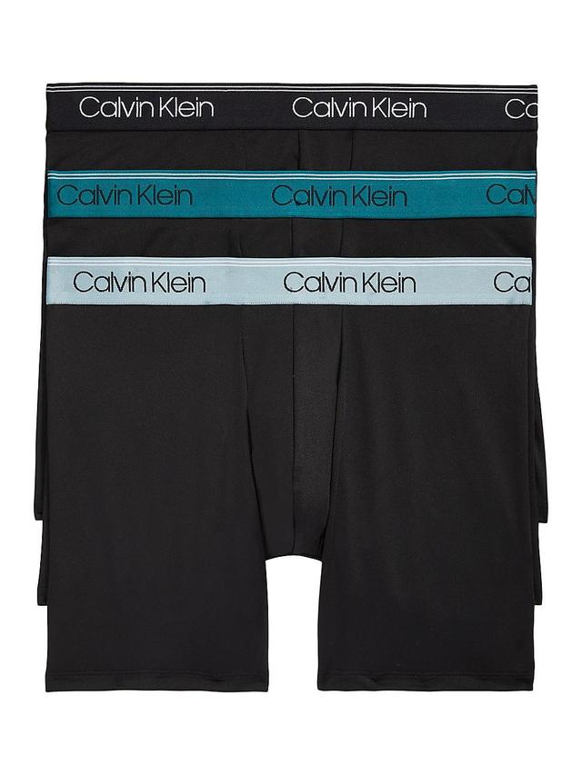 Calvin Klein Microfiber Stretch Wicking Boxer Briefs, Pack of 3 Product Image