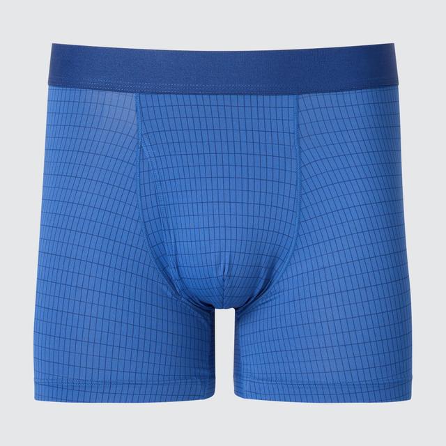 Mens Airism Boxer Briefs with Deodorizing Blue 2XL UNIQLO US Product Image