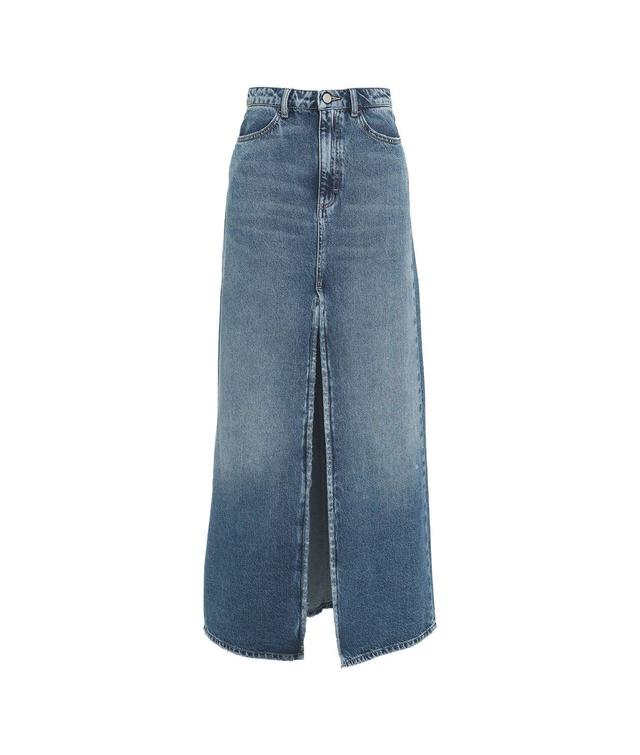 Maxi denim skirt with slit 'Lara' Product Image