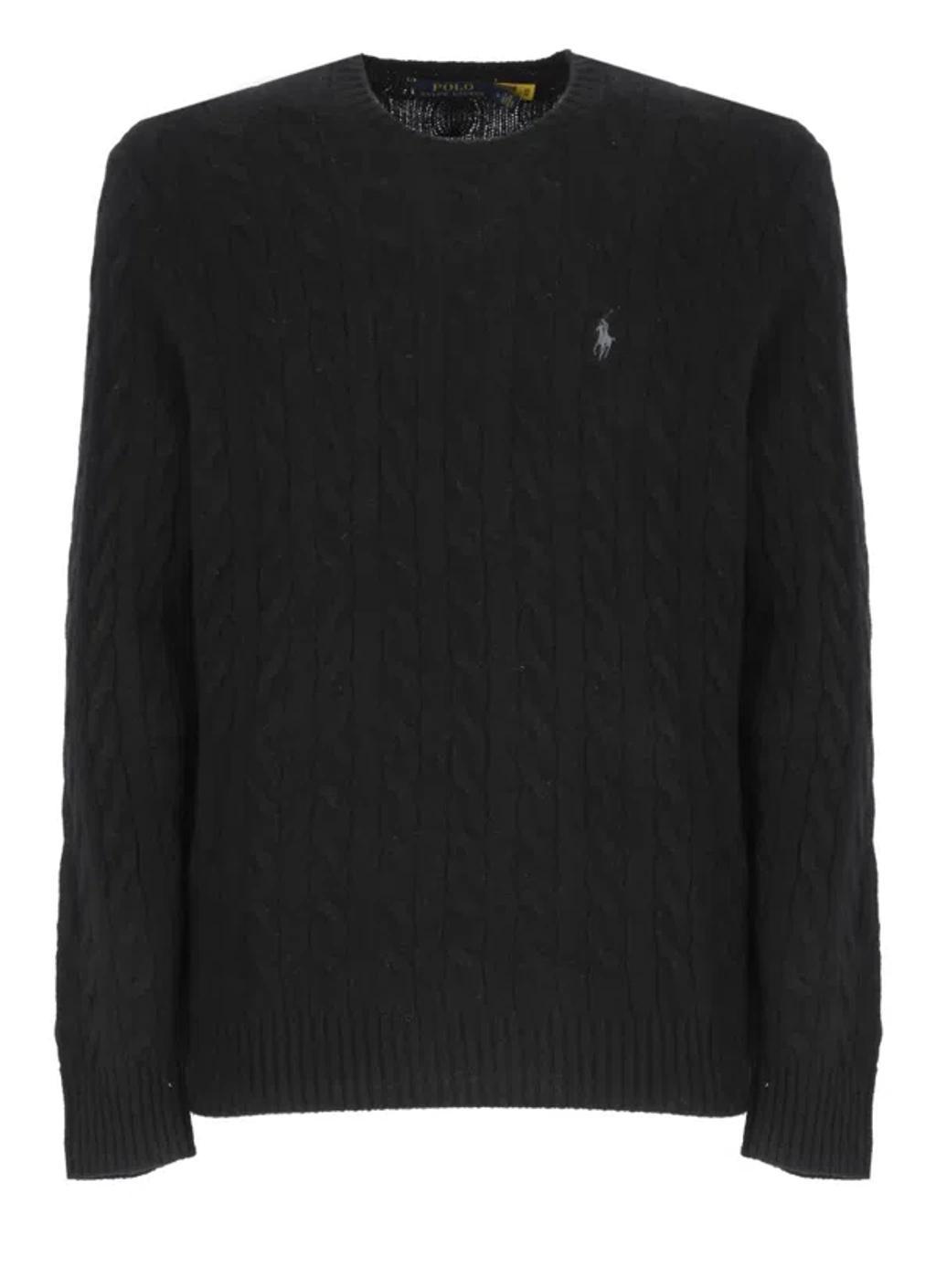 POLO RALPH LAUREN Pony Embroidered Cable In Black Product Image