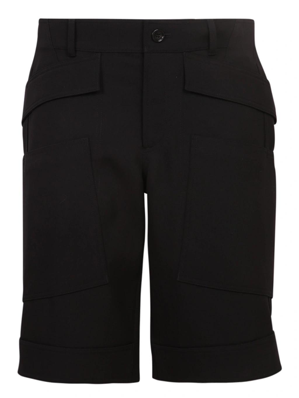 Panel Detail Bermuda Shorts In Black Product Image