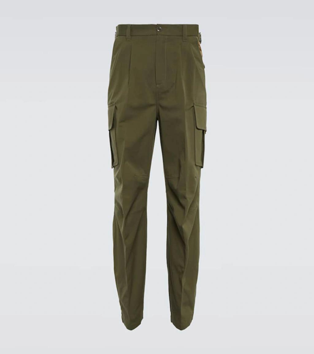 GUCCI Gg-jacquard Cotton-ripstop Cargo Trousers In Green Product Image