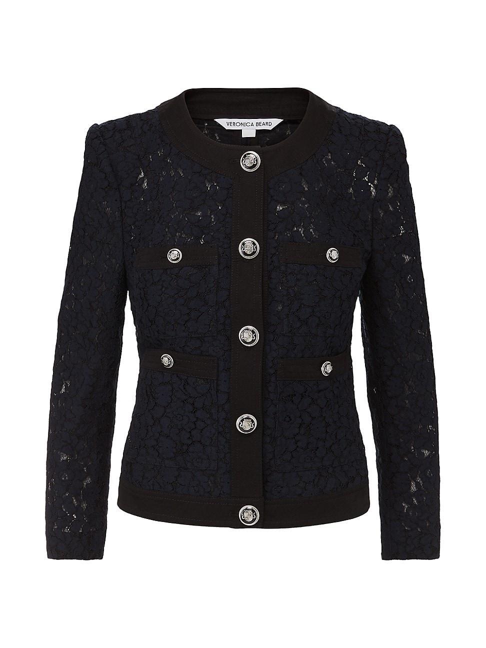 Womens Ferazia Lace Cotton-Blend Single-Breasted Jacket Product Image