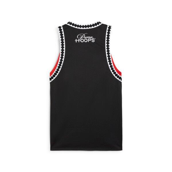 PUMA Media Day Men's Basketball Jersey in Black/For All Time Red Product Image