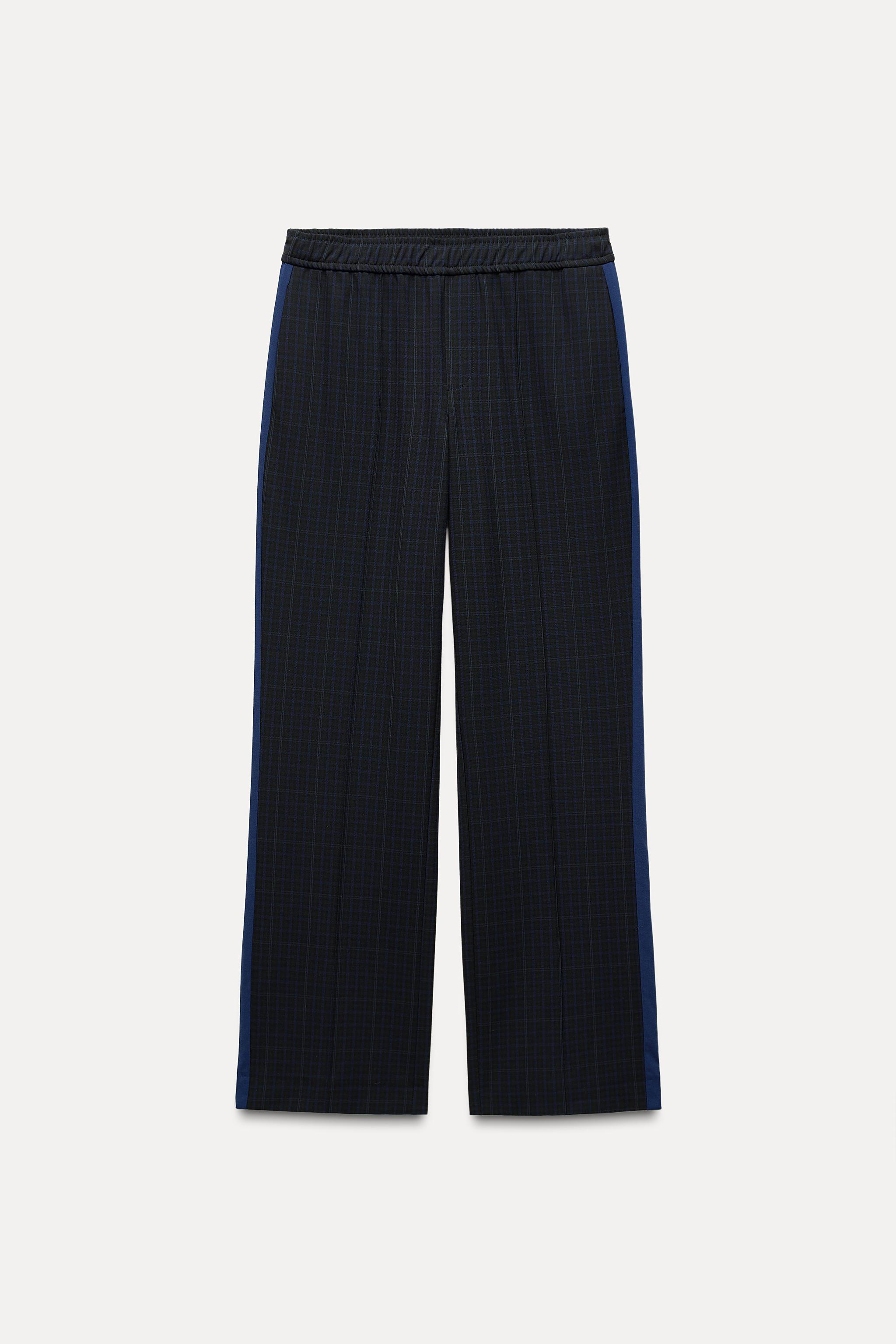 PLAID PANTS WITH SIDE STRIPE Product Image