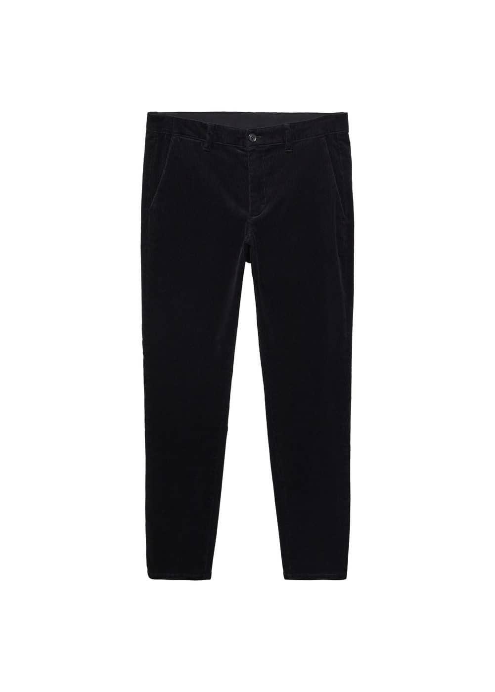 MANGO MAN - Corduroy slim fit crop pants blackMen Product Image