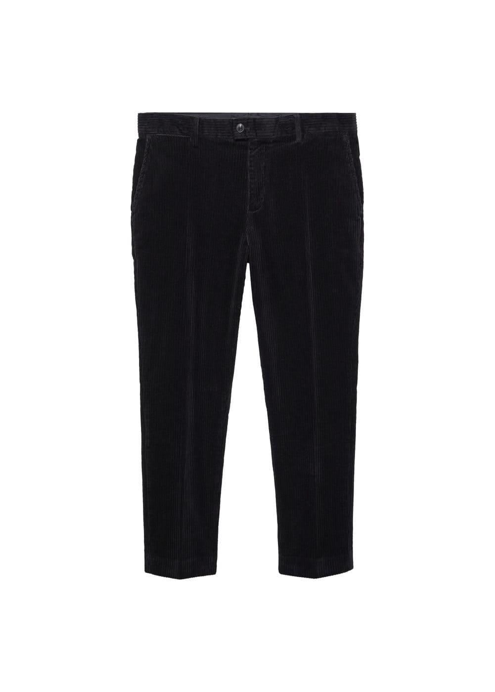 MANGO MAN - Slim fit corduroy pants blackMen Product Image