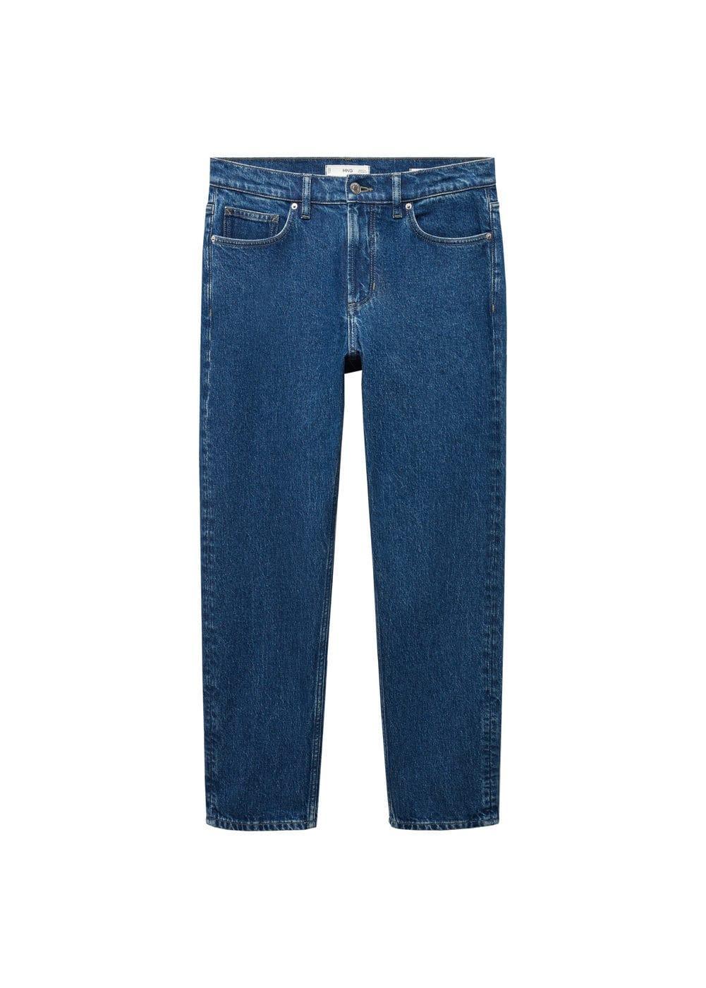 MANGO MAN - Ben tapered cropped jeans dark blueMen Product Image