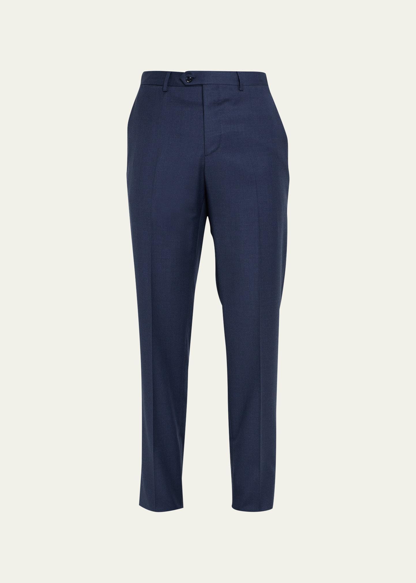 Mens Classic Wool Trousers Product Image