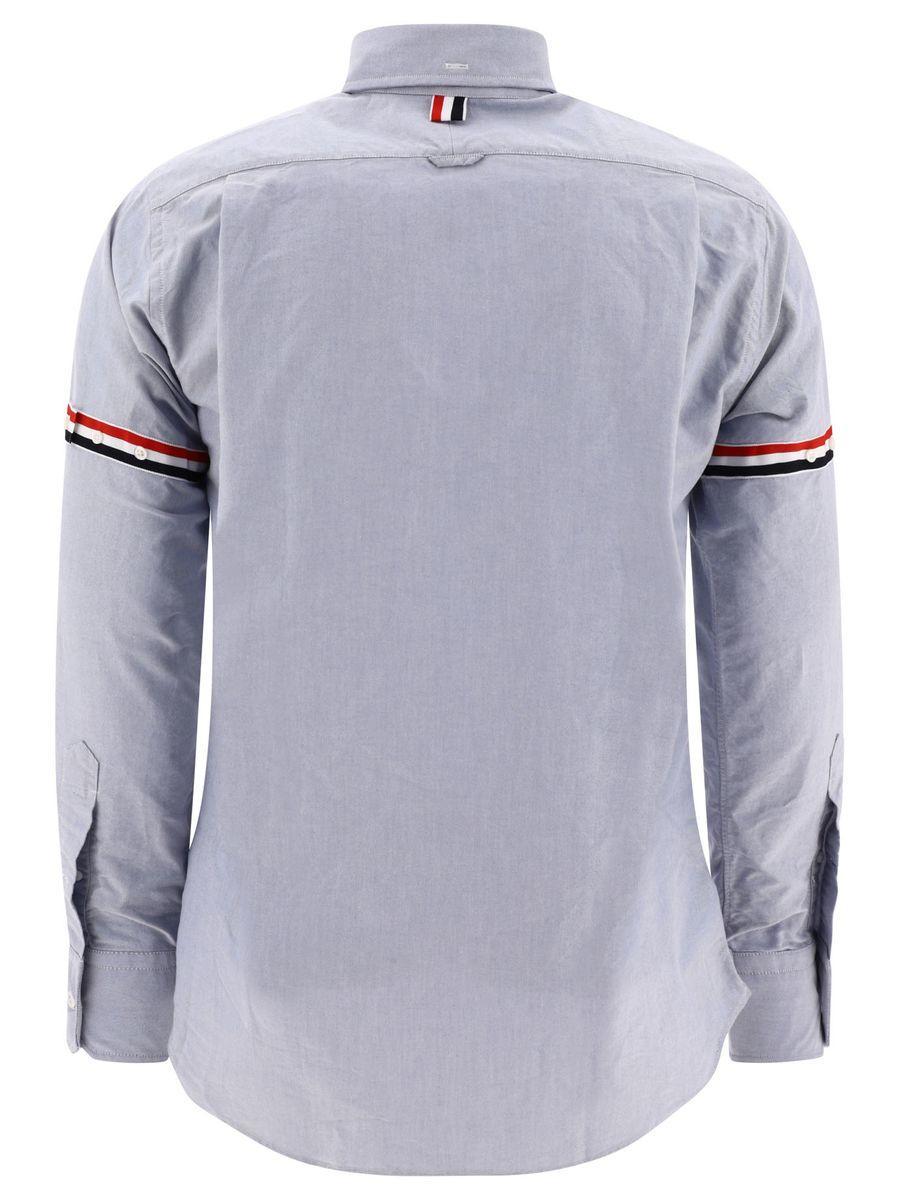 THOM BROWNE Rwb Cotton Shirt In Blue Product Image