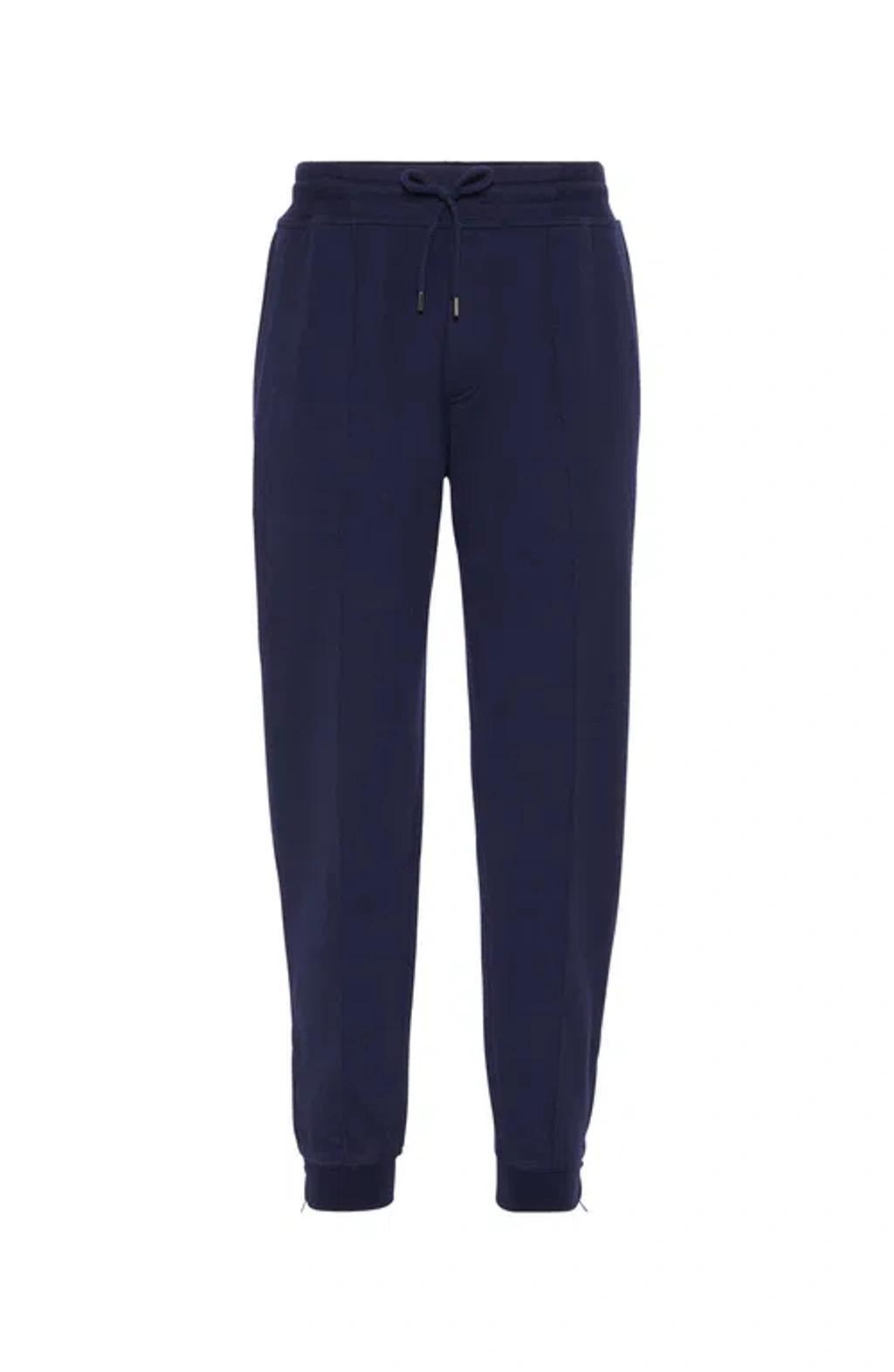 Double Cloth Trousers In Blue Product Image