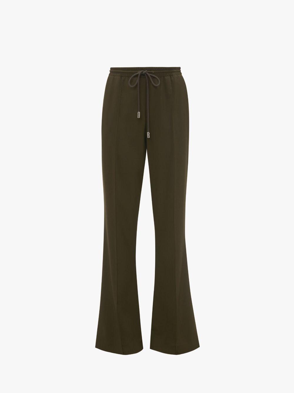 DRAWSTRING TAILORED TROUSERS in green | JW Anderson US  Product Image