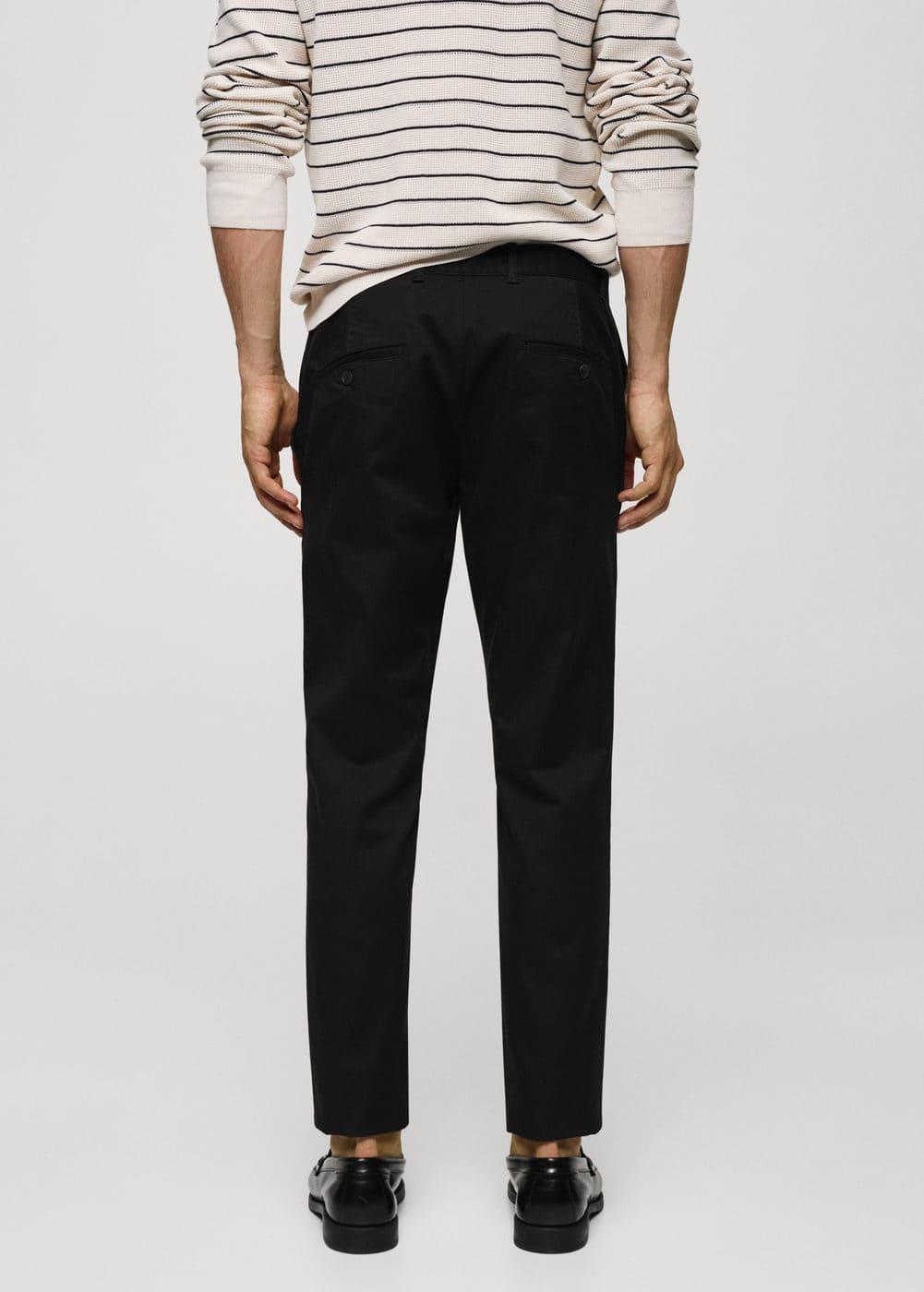 MANGO MAN - Slim fit serge chino trousers blackMen Product Image