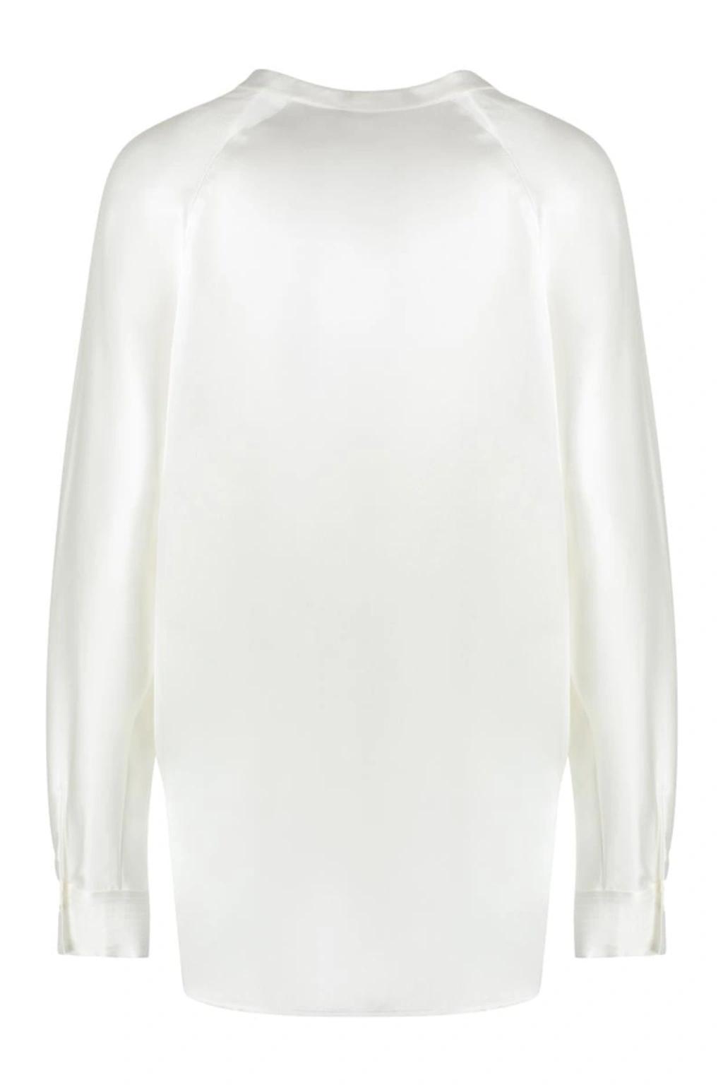 Silk Blouse In White Product Image