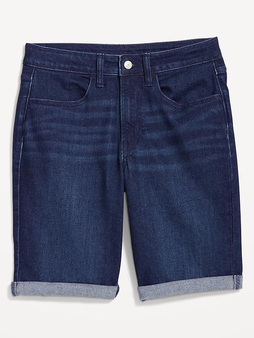 High-Waisted Wow Jean Shorts -- 9-inch inseam Product Image