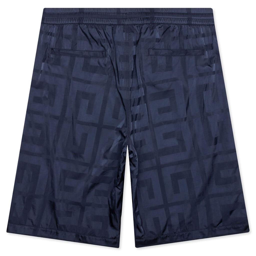 4G Shiny Bermuda Shorts - Navy Male Product Image