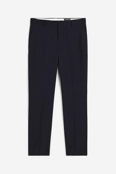 H & M - Skinny Fit Suit Pants - Red Product Image