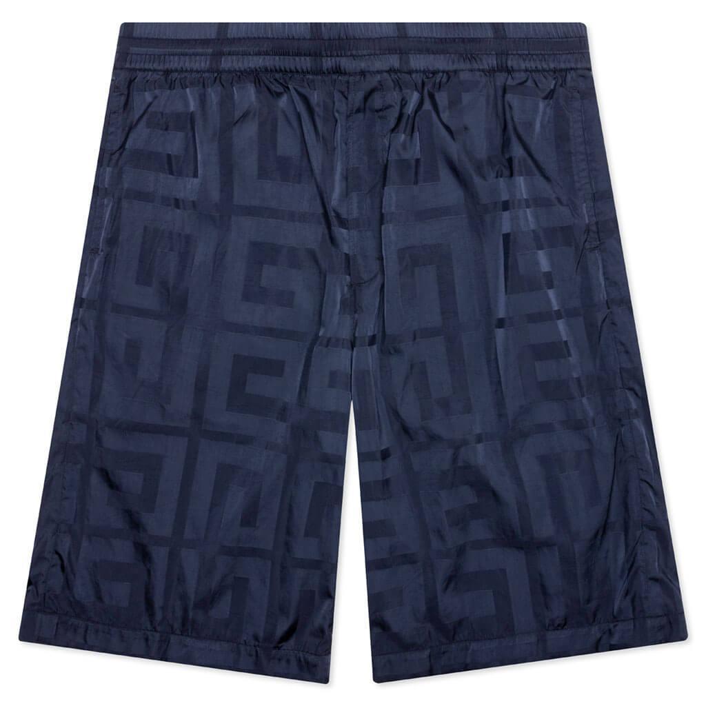 4G Shiny Bermuda Shorts - Navy Male Product Image