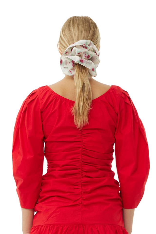 Floral Jacquard Ruffle Scrunchie Product Image