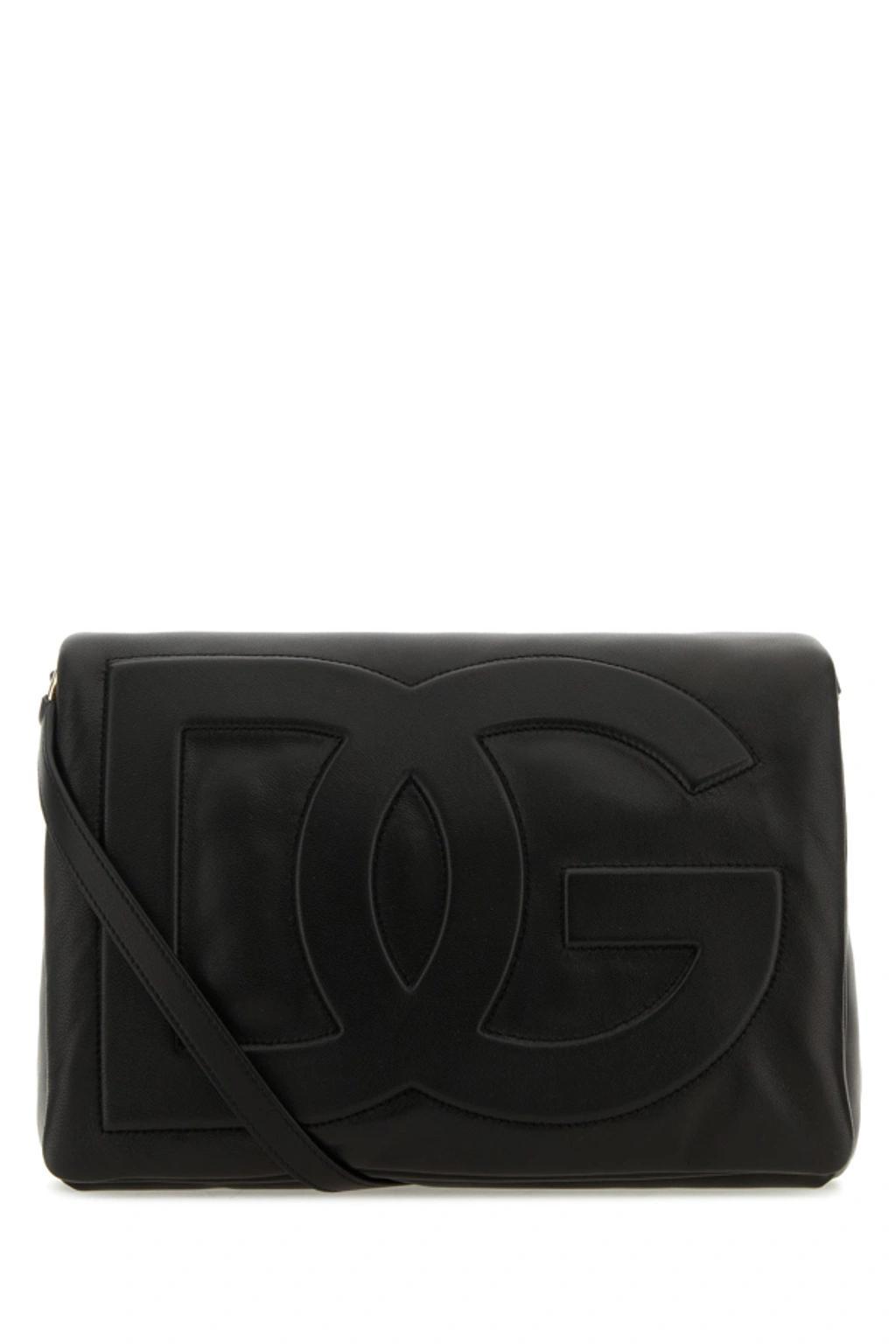 Dg Leather Clutch Bag In Black product image