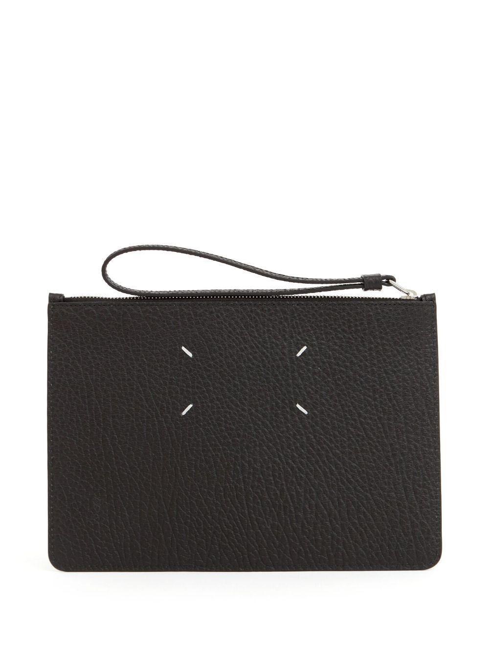 MAISON MARGIELA Four-stitch Leather Cardholder In Black Product Image