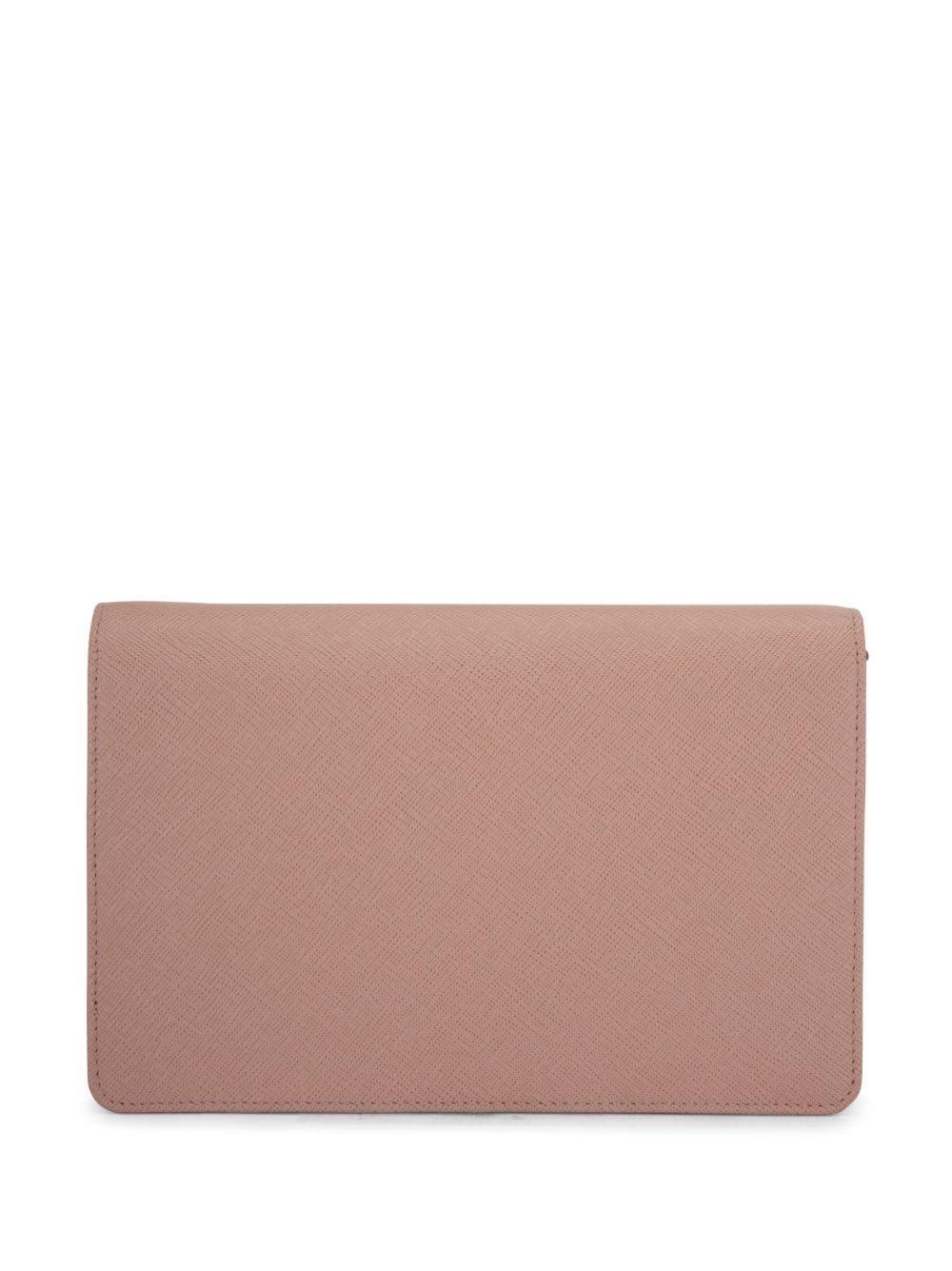 Logo-plaque Leather Shoulder Bag In Neutrals Product Image