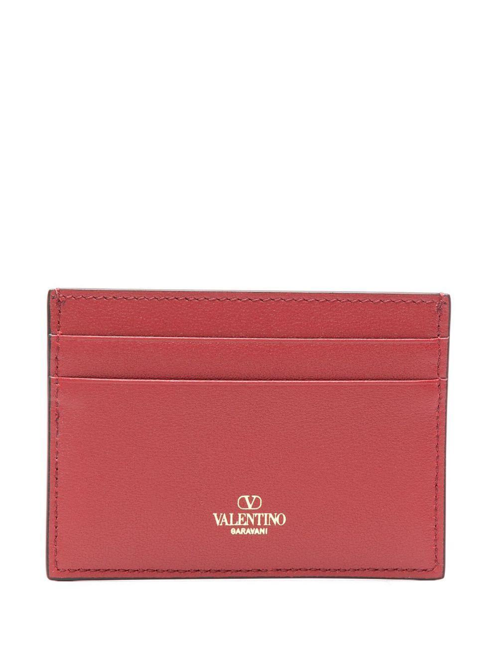 VALENTINO GARAVANI Vlogo Signature Cardholder In Red Product Image