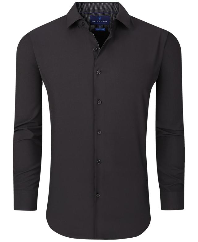 Dylan Park Mens Geometric Performance Stretch Button Down Dress Shirt Product Image