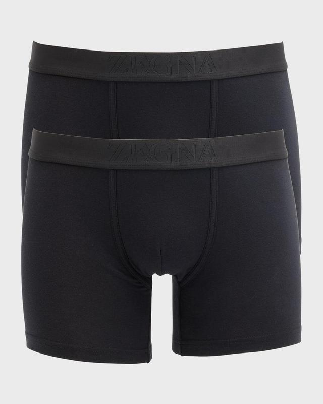 Mens Two-Pack Cotton Boxer Briefs Product Image