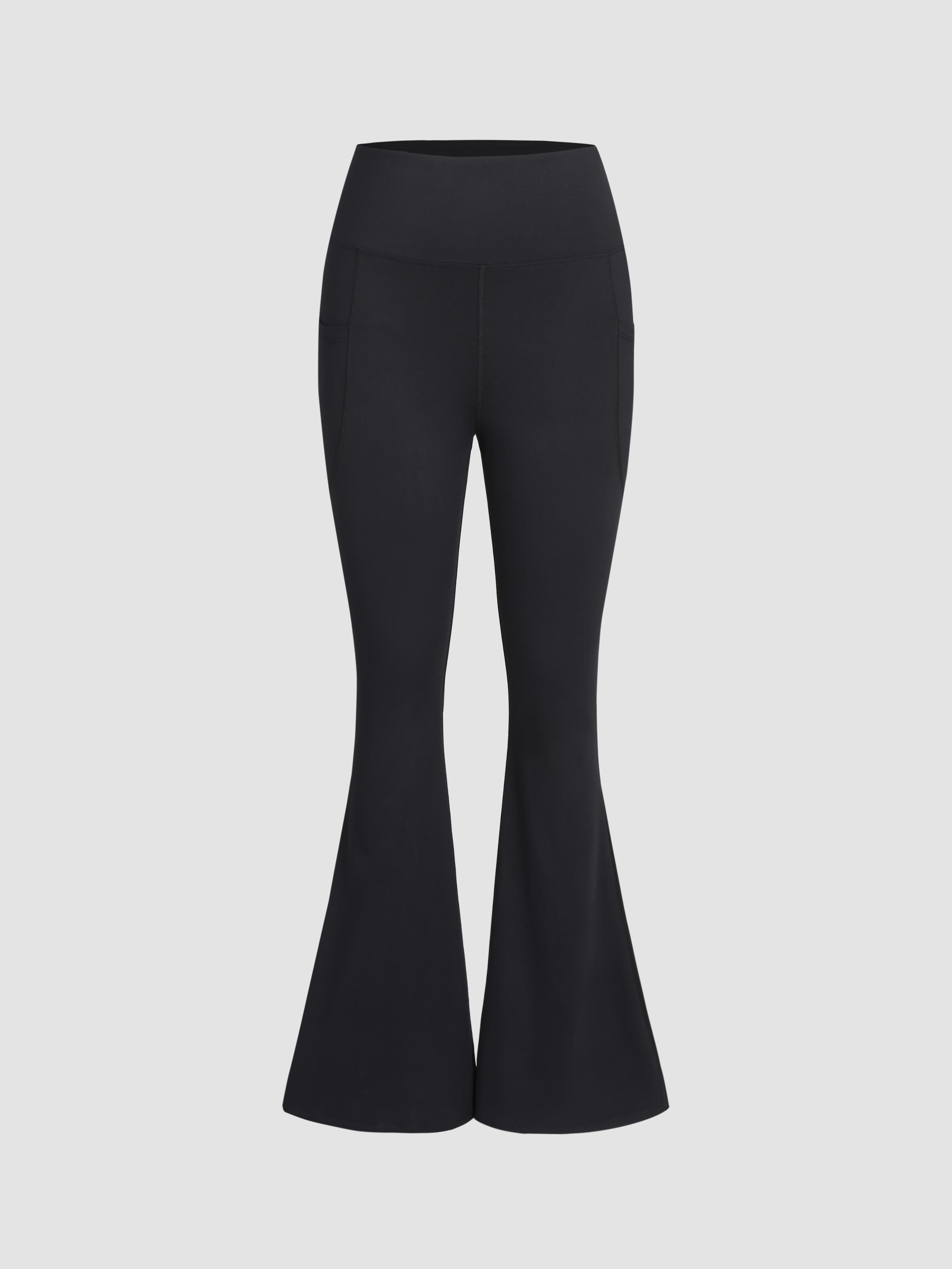 High Waist Solid Flared Leggings  Product Image