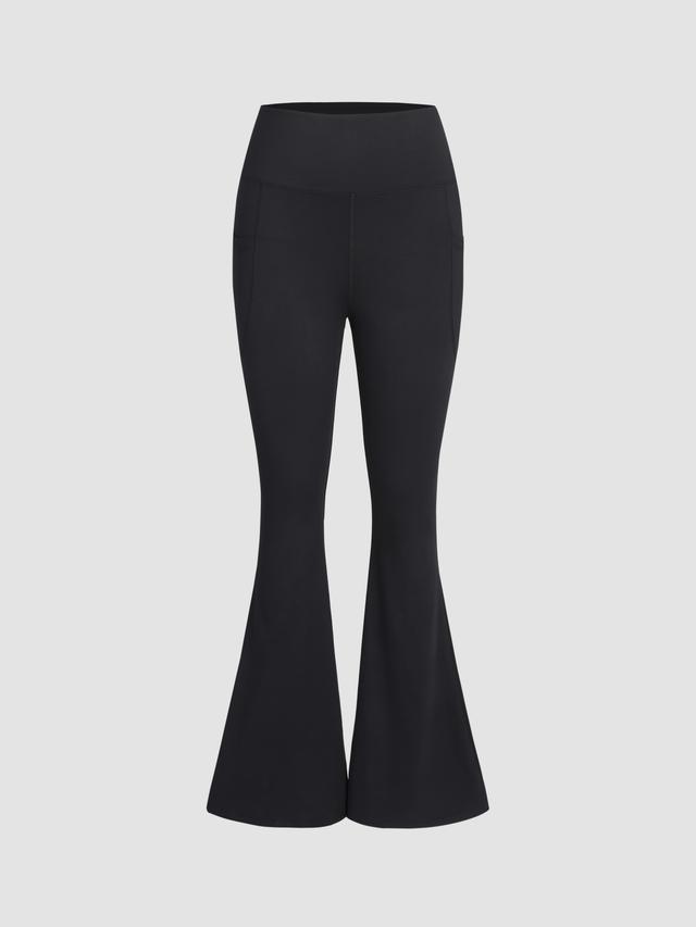 High Waist Solid Flared Leggings  Product Image