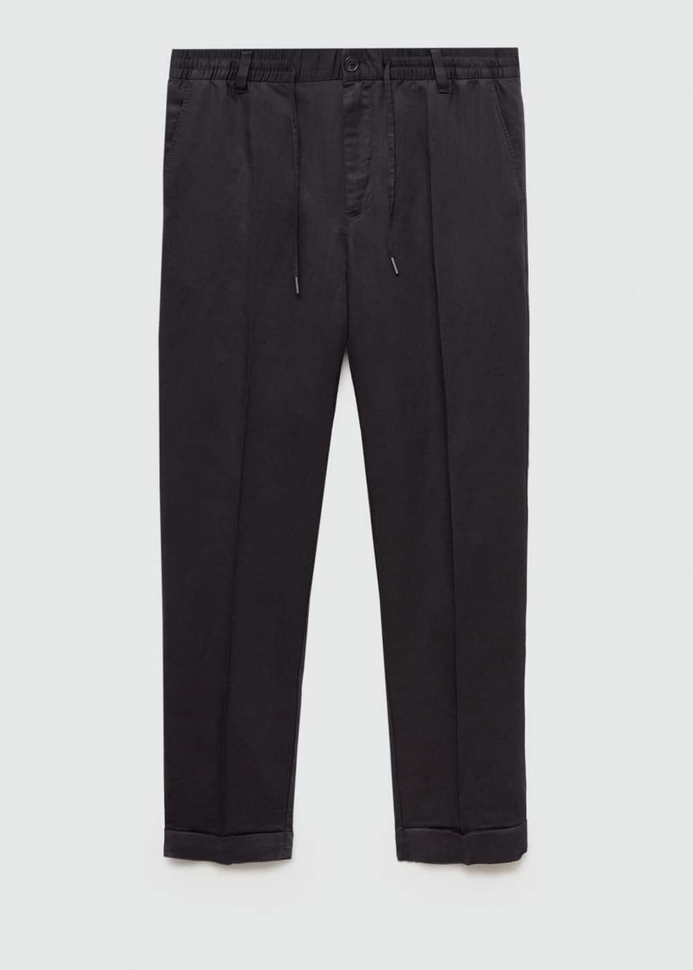 Mango Mens Linen Drawstring Pants Product Image