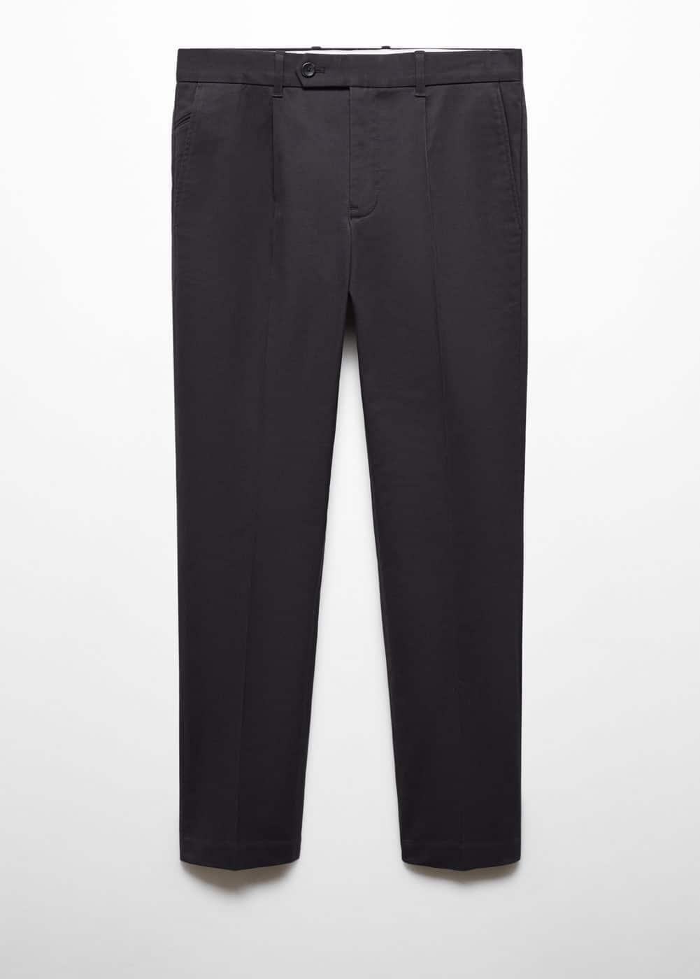 MANGO MAN - Pleat detail wool pants medium brownMen Product Image