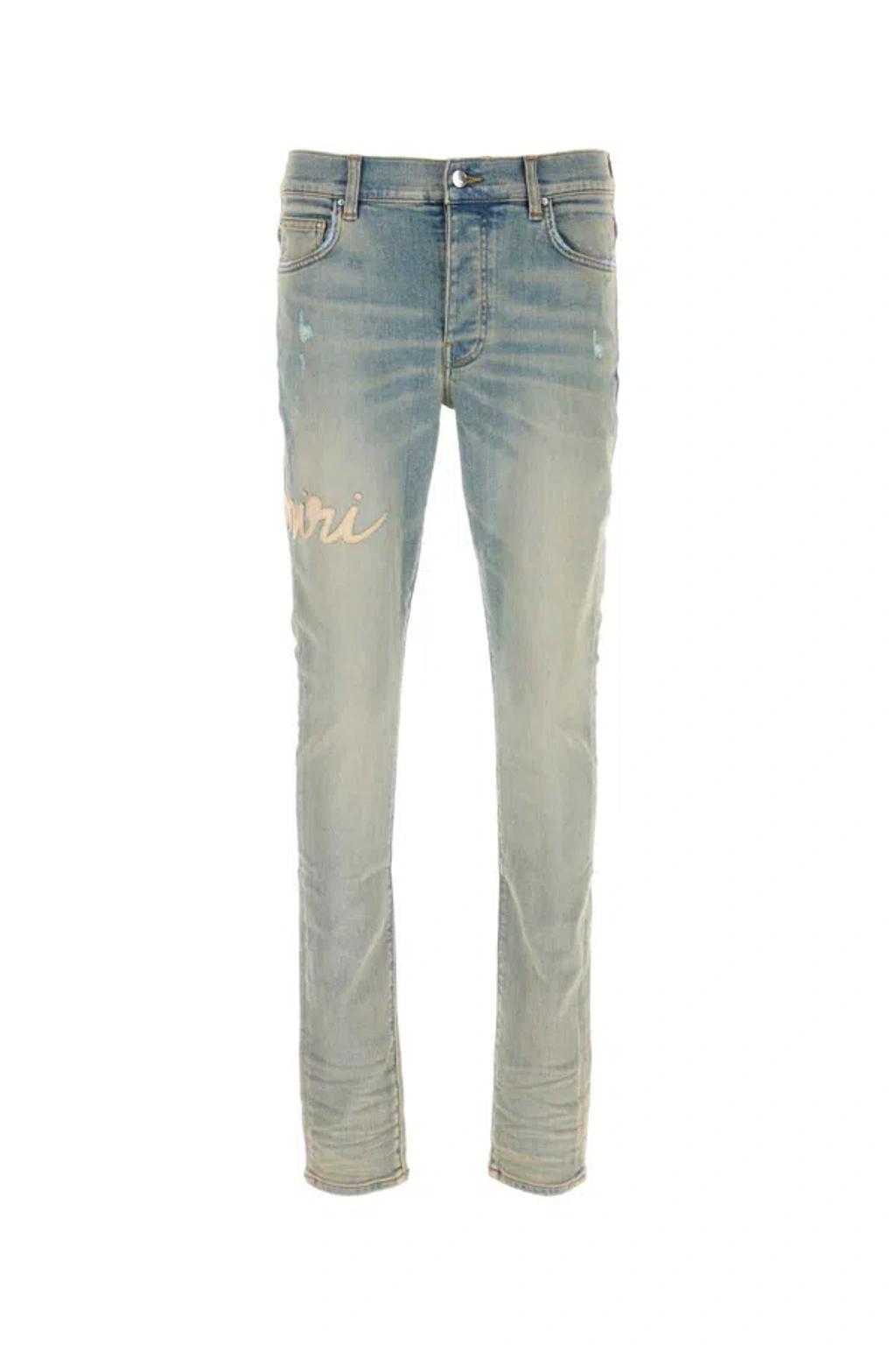 Script Logo Skinny Jean For Men In Light Blue Product Image