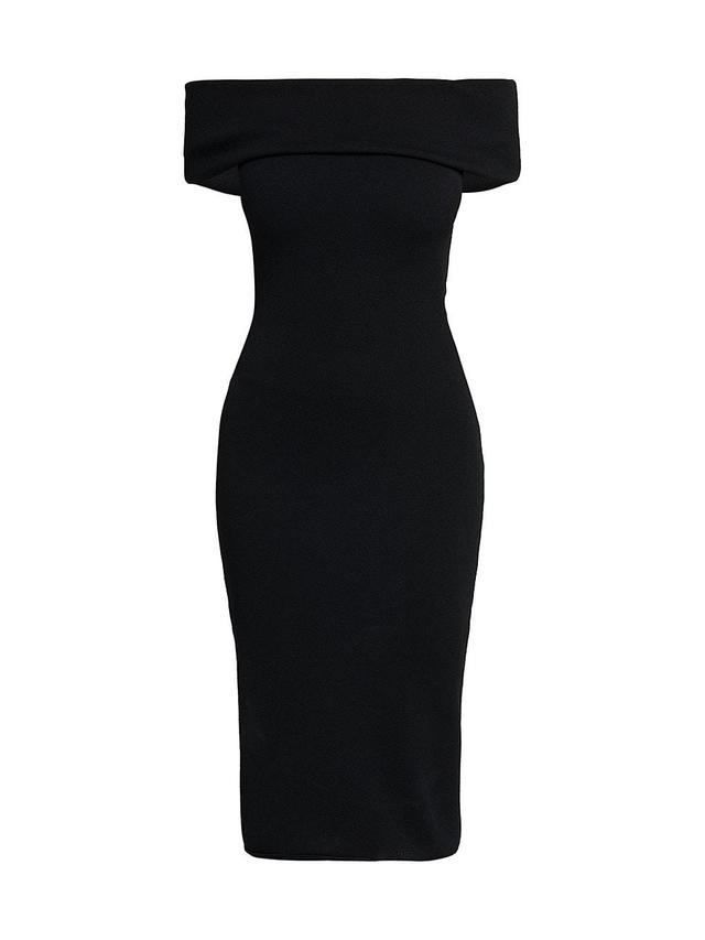 Womens Off-The-Shoulder Midi-Dress Product Image