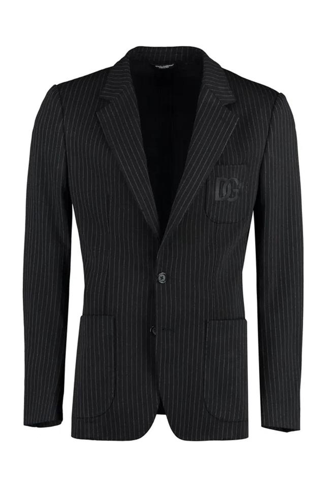 Men's Portofino Single-breasted Two-button Jacket In Black Product Image