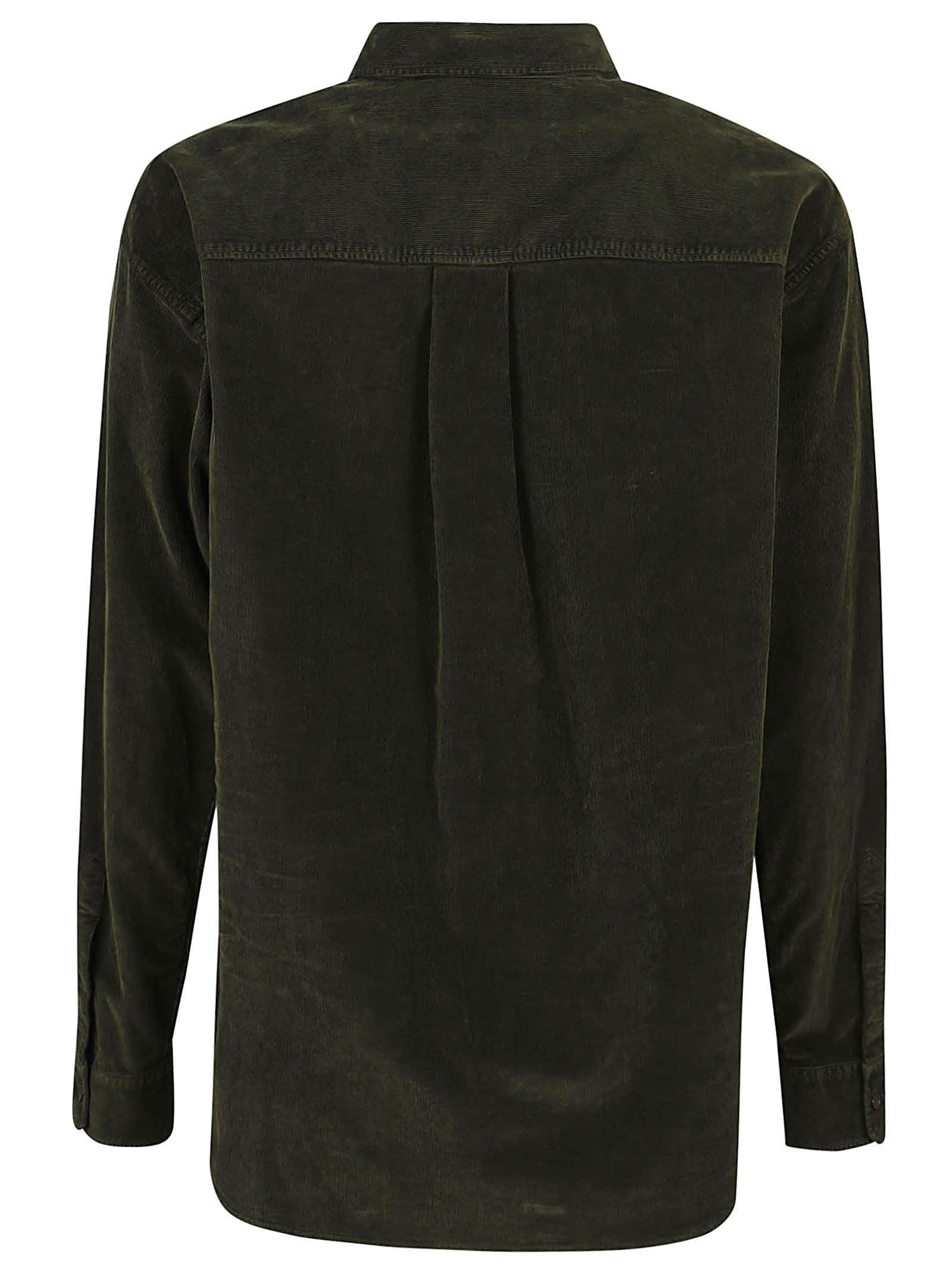 DSQUARED2 Corduroy Cotton Shirt In Green Product Image